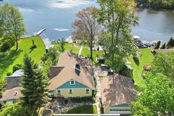 Aerial View of Lakefront Property