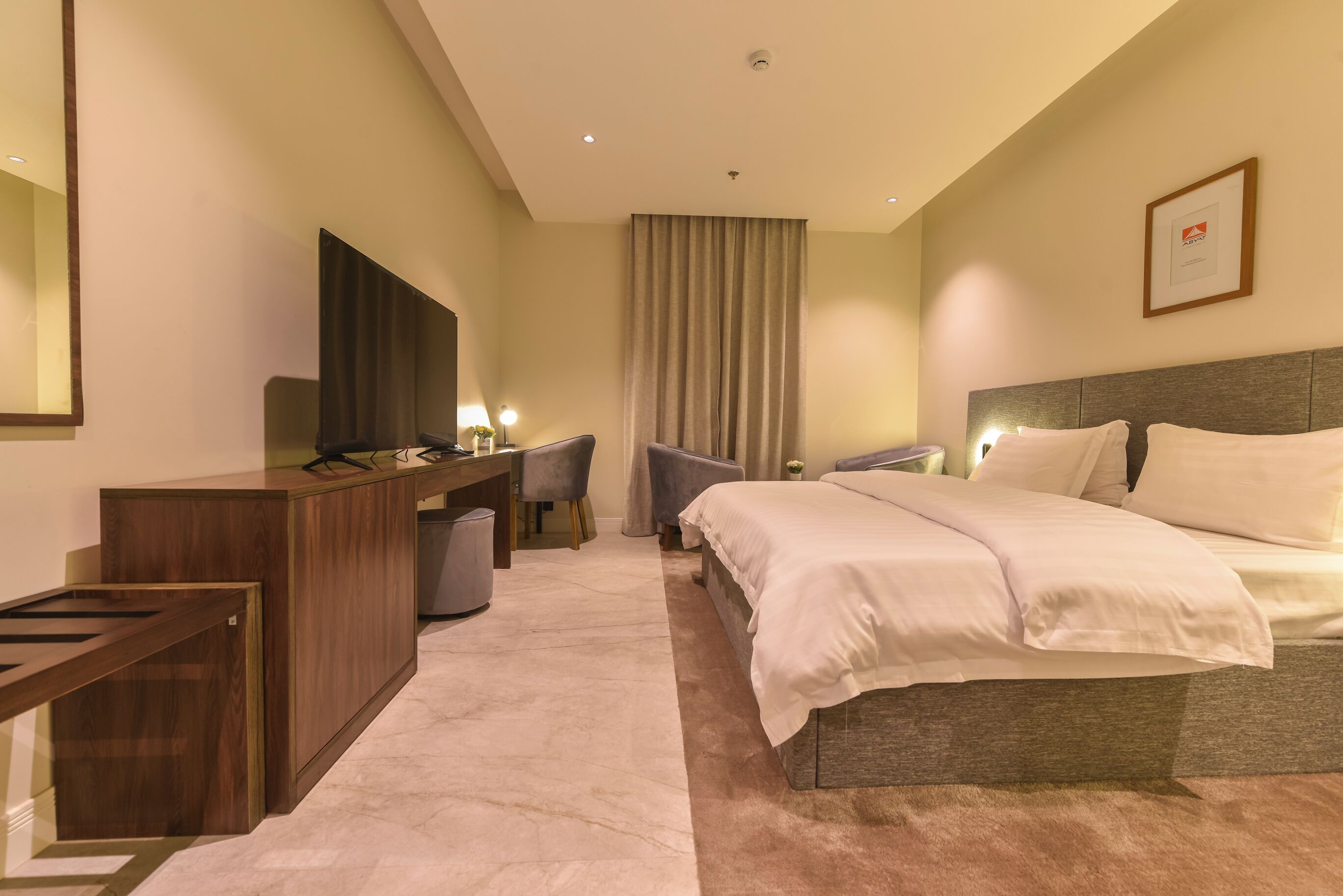 In-room safe, desk, laptop workspace, iron/ironing board