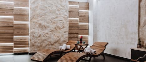 Sauna, spa, bain de vapeur, massage en profondeur, massage suédois