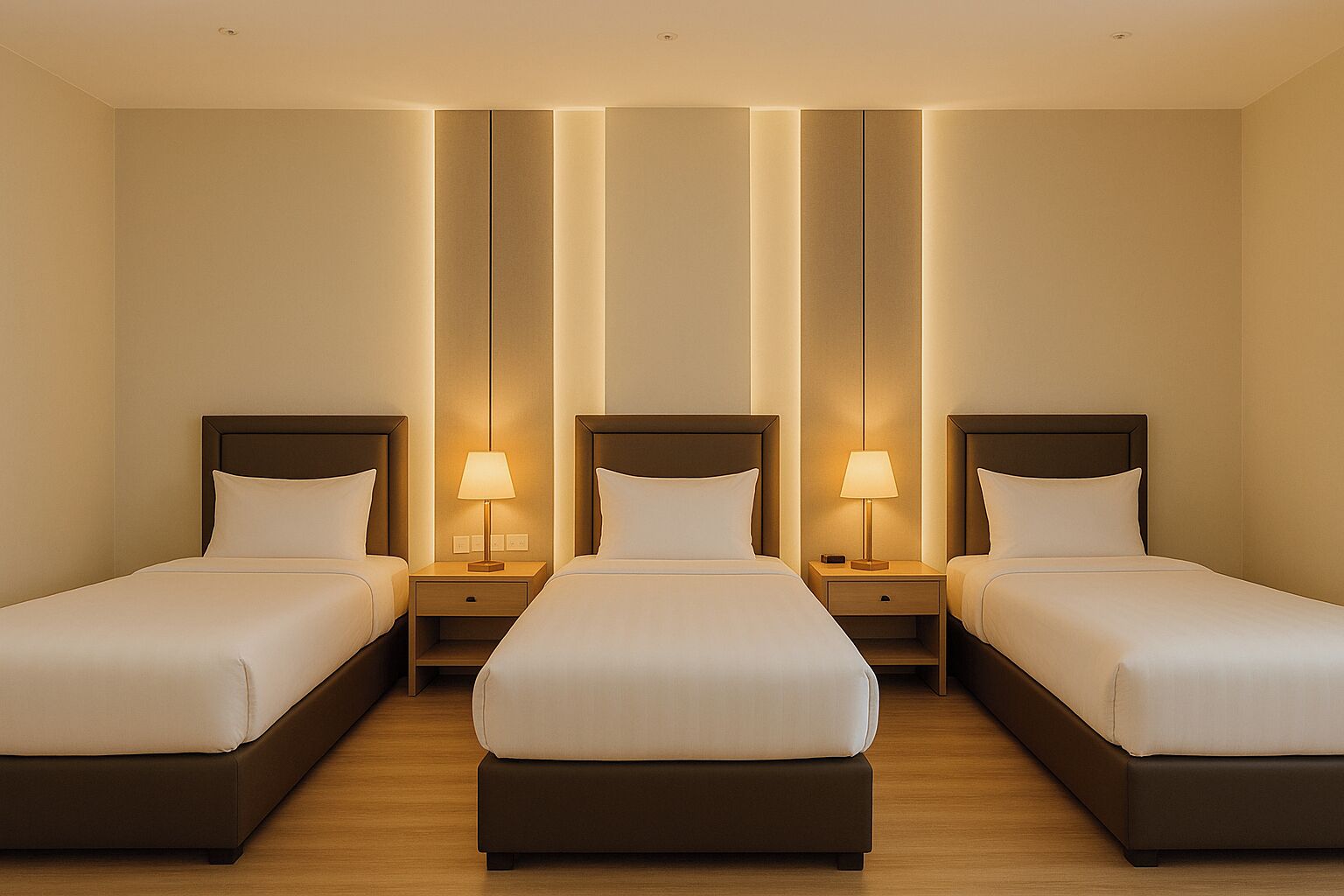 Triple Room | Desk, laptop workspace, blackout drapes, soundproofing