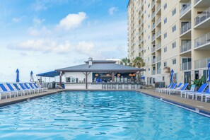 A heated pool - Luxury Condo-Gulf Front-Fully Loaded For Families (Panama City Beach)