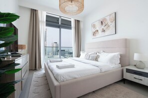 Deluxe Penthouse, Balcony, Sea View | Premium bedding, memory-foam beds, in-room safe, blackout curtains - KeyRock - Sea View Beachfront Penthouse (Dubai)