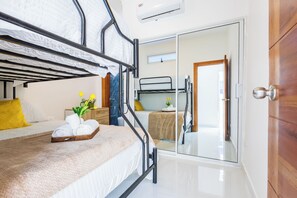 Individually decorated, individually furnished, iron/ironing board