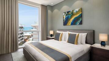 Chambre, 2 chambres, vue mer (Residence) | Coffres-forts dans les chambres, bureau