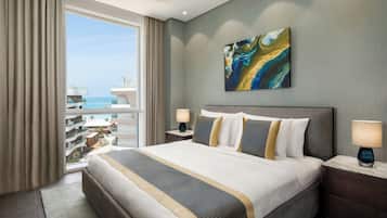 Room, 2 Bedrooms, Sea View (Residence) | In-room safe, desk, laptop workspace, blackout curtains