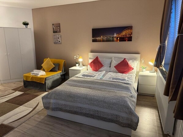 1 Schlafzimmer, kostenloses WLAN, Bettwäsche, Rollstuhlgeeignet