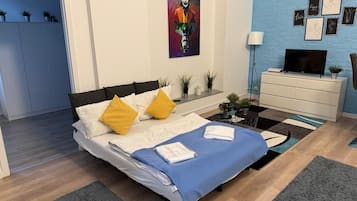 2 makuuhuonetta, vauvan matkasänky, ilmainen Wi-Fi, vuodevaatteet