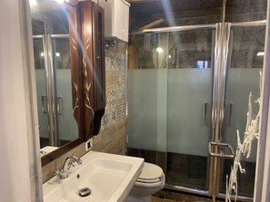 Ducha, secador de pelo, bidé y toallas