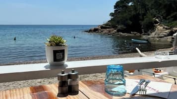 Beach nearby, sun-loungers