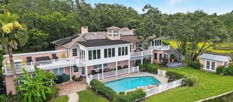 Historic Marshfront St Simons Estate • Heated Pool • Private Dock