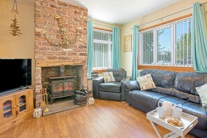 Télévision, cheminée