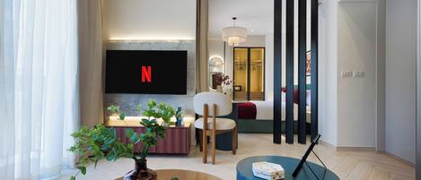 Monolocale Deluxe | Una cassaforte in camera, ferro/asse da stiro, Wi-Fi gratuito