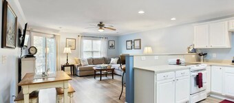 Condo steps to beach, with pool. Dog friendly!