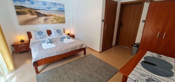 Desk, iron/ironing board, free WiFi, bed sheets