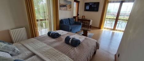 1 slaapkamer, een bureau, een strijkplank/strijkijzer, wifi