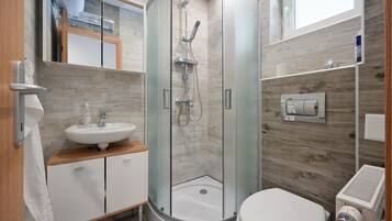 Shower, hair dryer