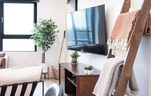 TV, fireplace - Huckin' Harry's Summa (Revelstoke)