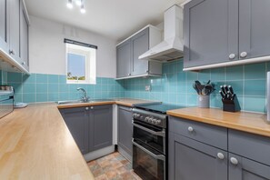 Fridge, microwave, oven, toaster