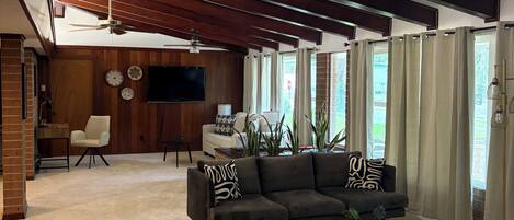 Smart-tv och eldstad