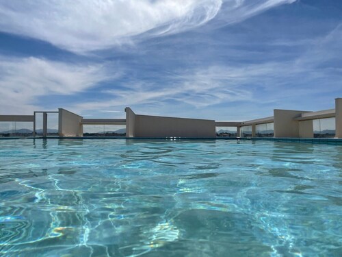 Apartment 3P with pool & sea view