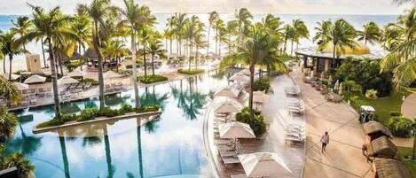 Outdoor pool, a heated pool