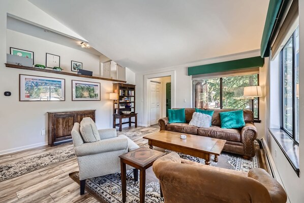 TV, fireplace, DVD player, stereo