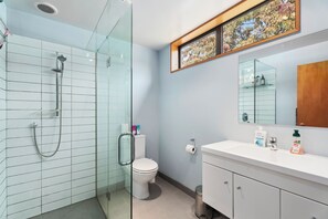 Shower, hair dryer