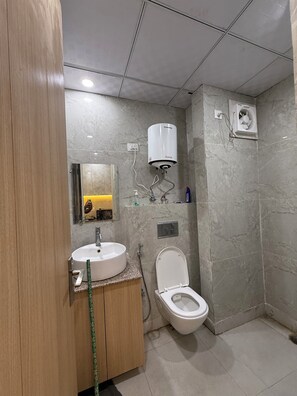 Towels, soap, toilet paper