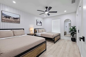 4 bedrooms, iron/ironing board, travel crib, WiFi