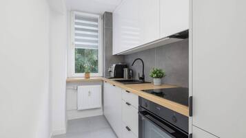 Frigorífico, horno, placa de cocina y lavavajillas