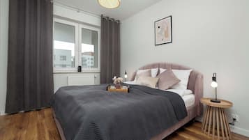 1 makuuhuone, silitysrauta/-lauta, vauvan matkasänky, Wi-Fi