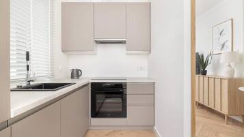 Frigorífico, horno, placa de cocina y lavavajillas