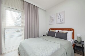 1 soverom, strykejern/-brett, reiseseng for barn og wi-fi