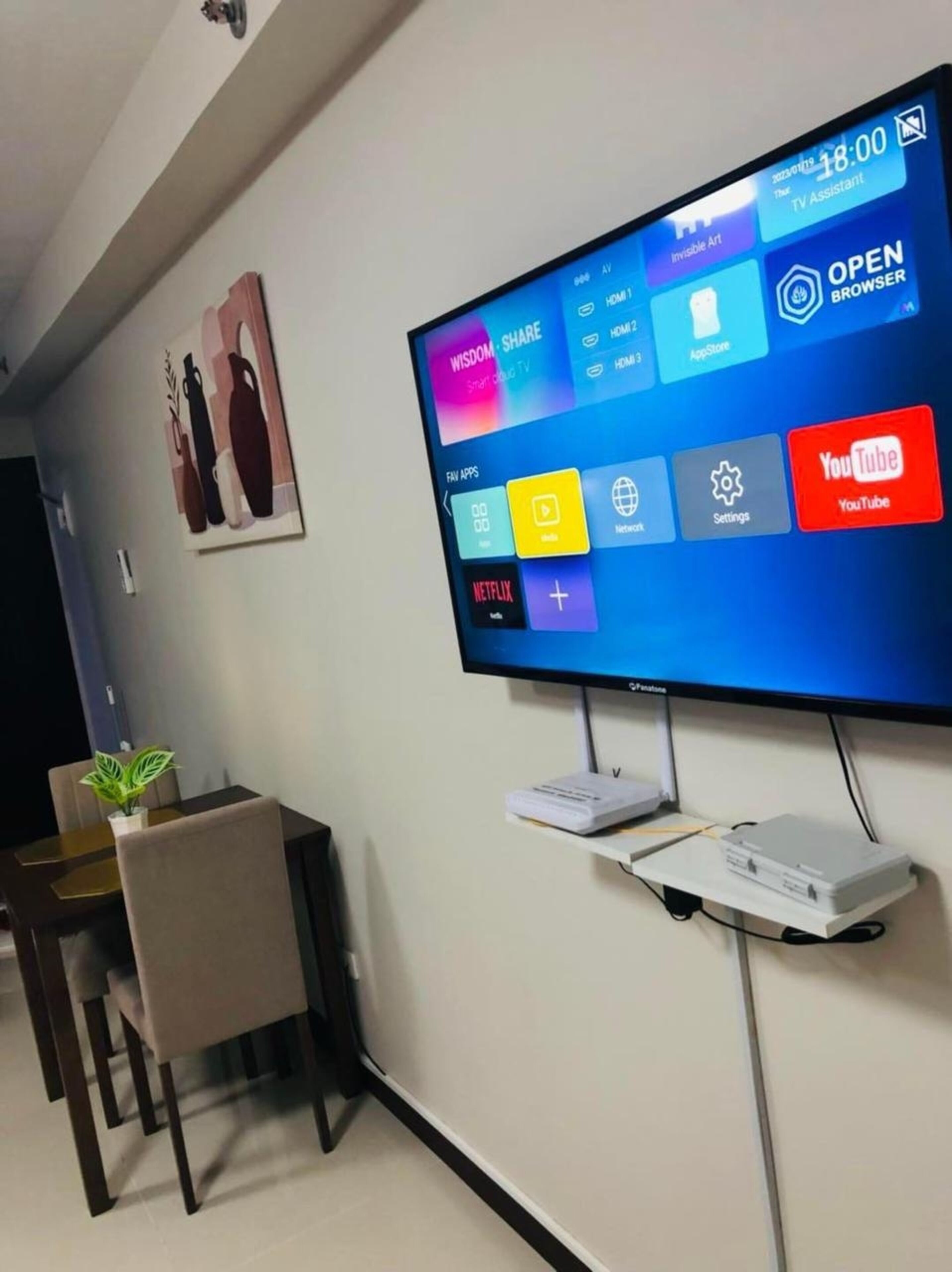 Comfort Studio, 1 Queen Bed with Sofa bed, Balcony, City View | Living area | 49-inch Smart TV with digital channels