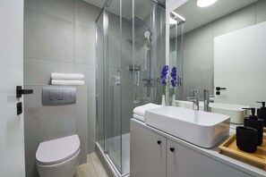 Shower, hair dryer