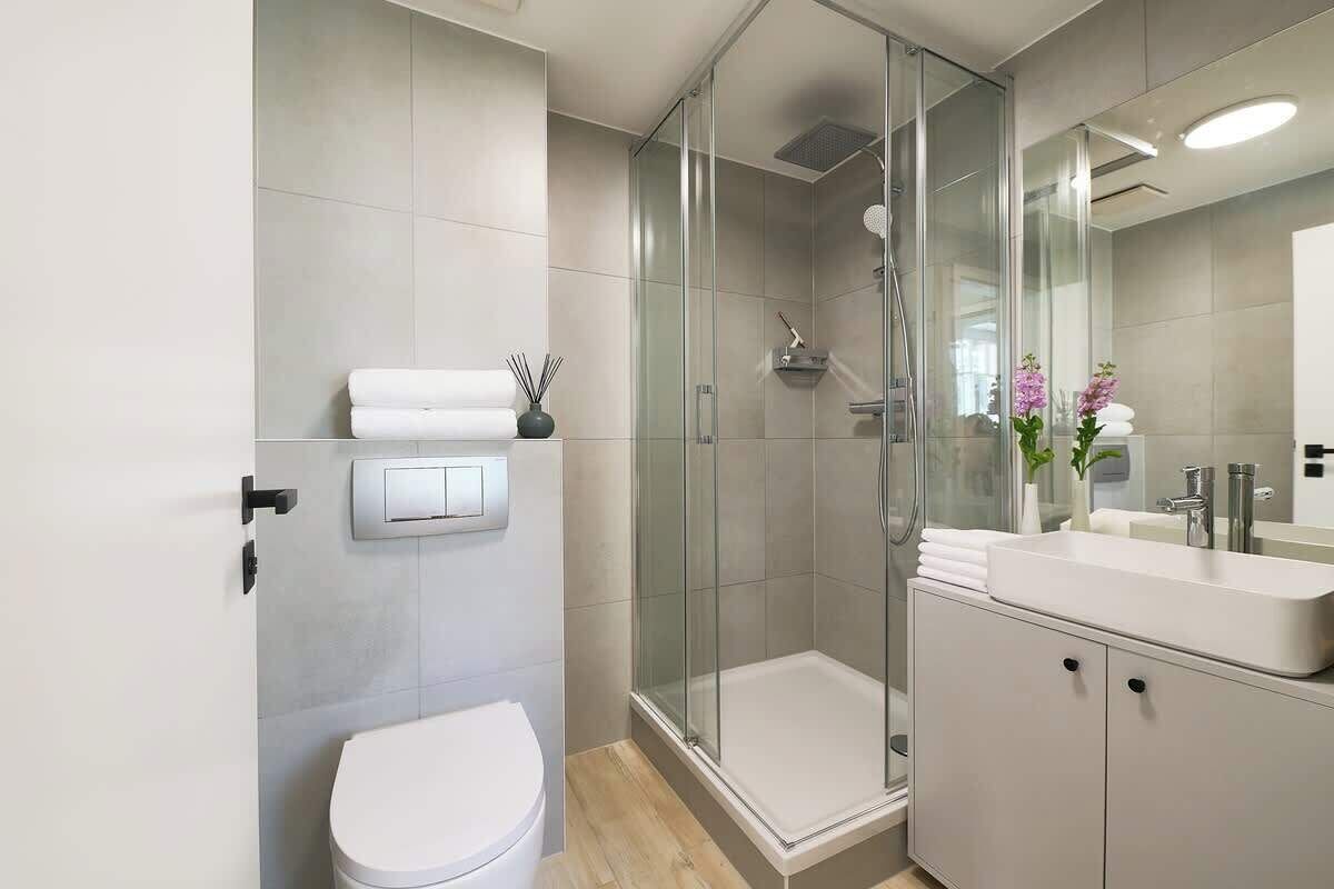 Shower, hair dryer