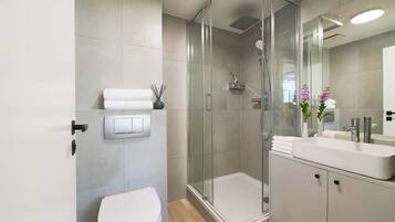 Shower, hair dryer