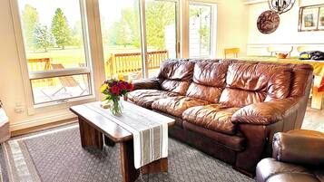 TV connectée, cheminée, livres