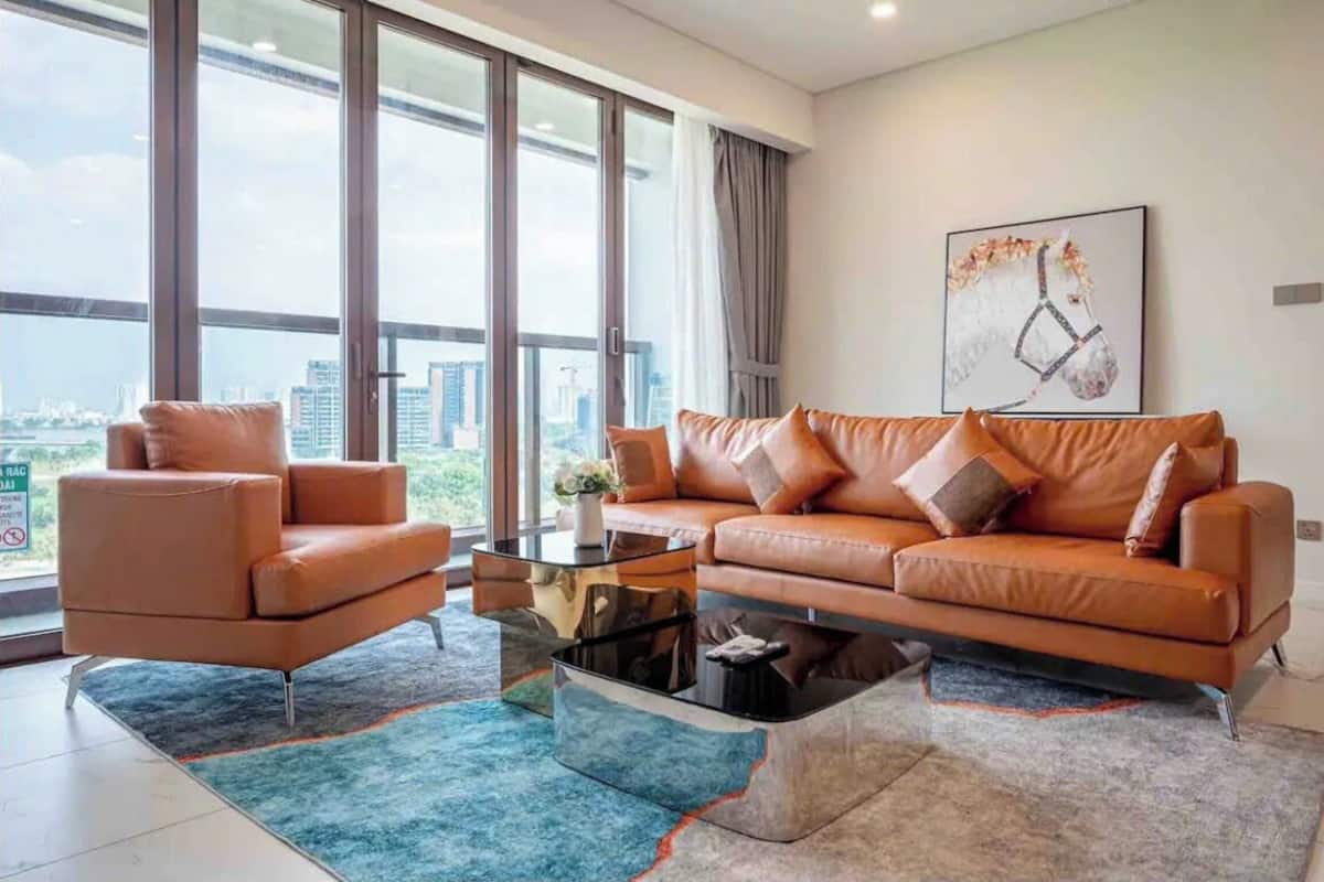 Deluxe Apartment, 3 Bedrooms, City View | Living area