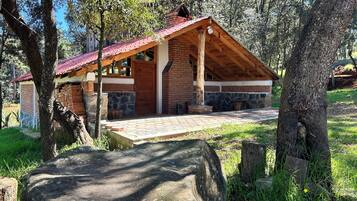 Family Cabin, Patio, Mountain View | Down comforters, free WiFi, bed sheets, wheelchair access