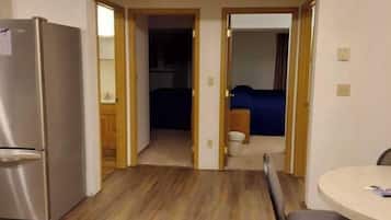 Desk, free WiFi, bed sheets