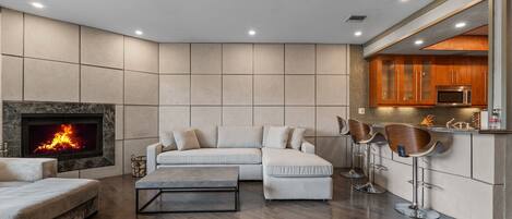 Apartment, City View | Living area | Flat-screen TV