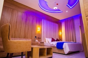 Junior Room, Balcony, City View | In-room safe, desk, laptop workspace, blackout drapes