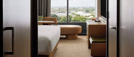 Premium bedding, down duvets, pillow-top beds, desk