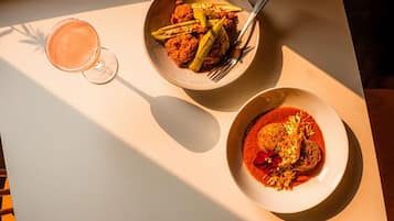 Breakfast, lunch and dinner served