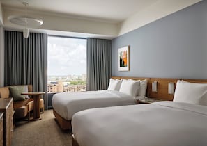 Premium bedding, blackout drapes, iron/ironing board, free WiFi