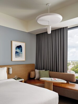 Premium bedding, blackout drapes, iron/ironing board, free WiFi