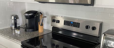 Microwave, oven, stovetop, dishwasher