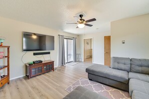 TV, video games, DVD player, stereo