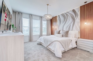Main bedroom with feature wall
